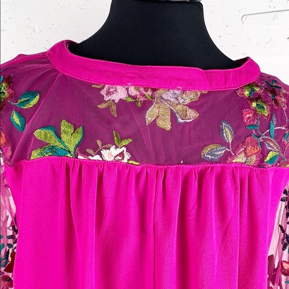 Umgee Best Shot Embroidered Mesh Top - Picture 5 of 8